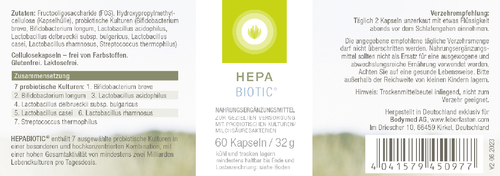 HEPABIOTIC 60 Kapseln im Bodymed Shop kaufen