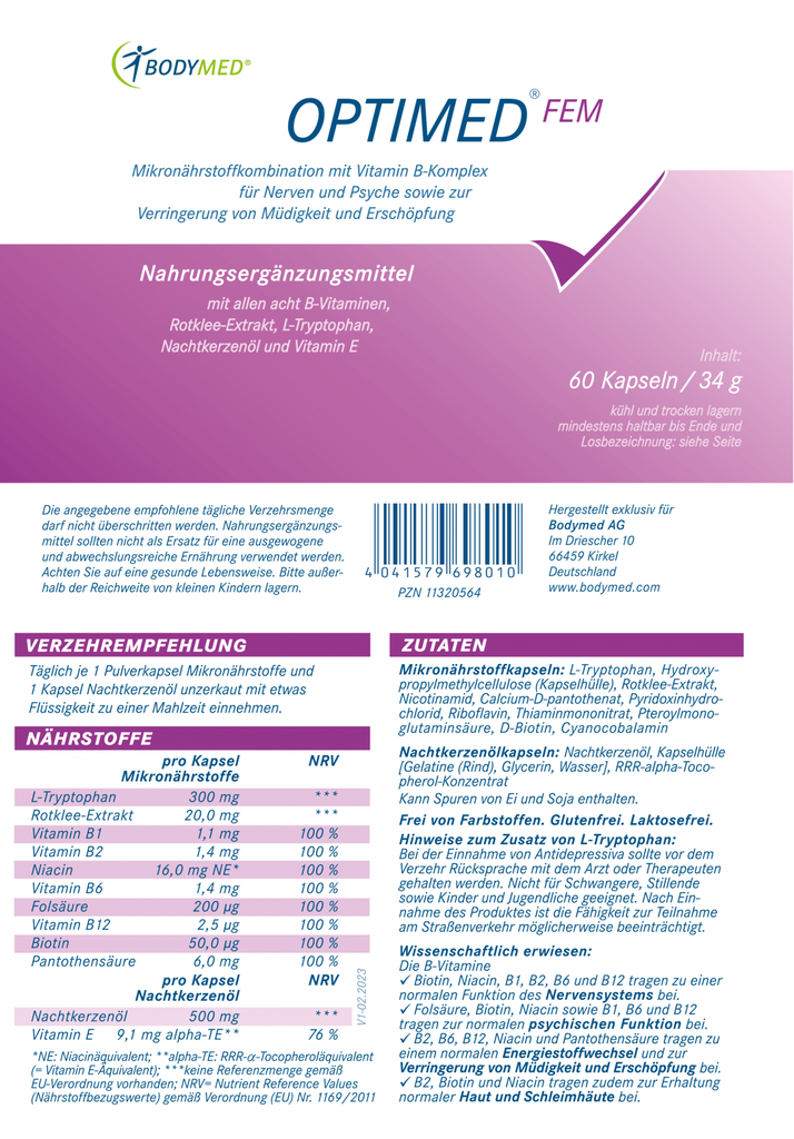 Bodymed OPTIMED FEM im Shop kaufen