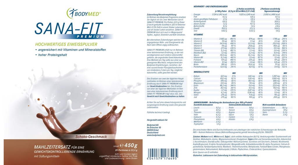 Bodymed SANA-FIT Premium Schoko im Shop kaufen