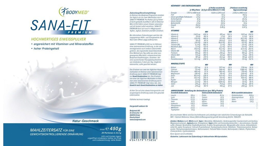 Bodymed SANA-FIT Premium Natur im Shop kaufen
