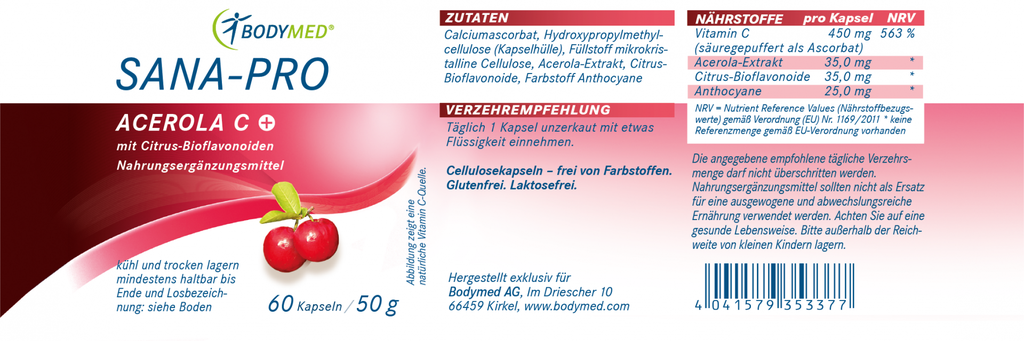 Bodymed SANA-PRO Acerola C+ im Shop kaufen