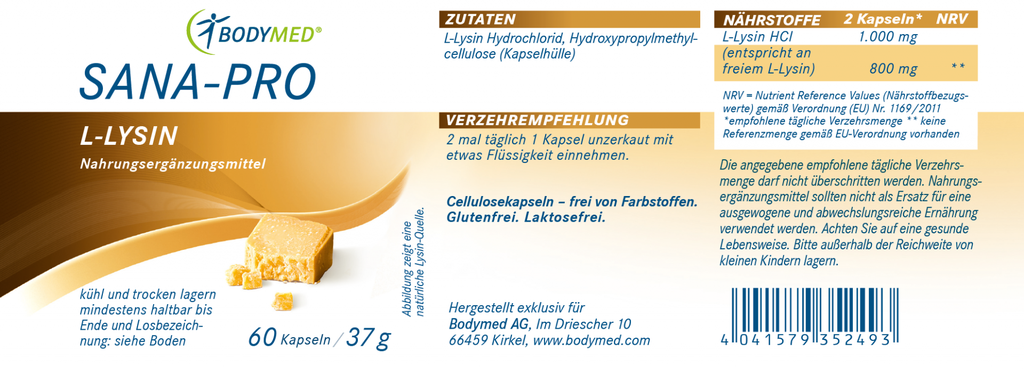 Bodymed SANA-PRO L-Lysin im Shop kaufen