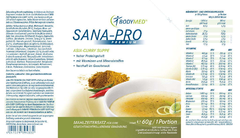 Bodymed Sana-Pro PREMIUM Suppe Asia-Curry im Shop kaufen